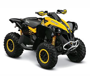yellow and black atv motorcycle can-am renegade