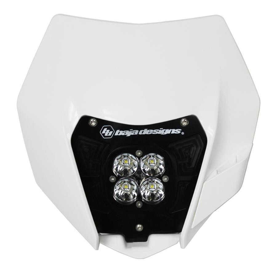 thumbnail image 2 of Baja Designs D/C Squadron Sport Motorcycle LED Headlight – Red Powder Coated Shell (5570014R) 2 of 5