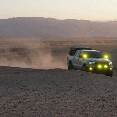 Ford Ranger out in the desert in ocotillo wells