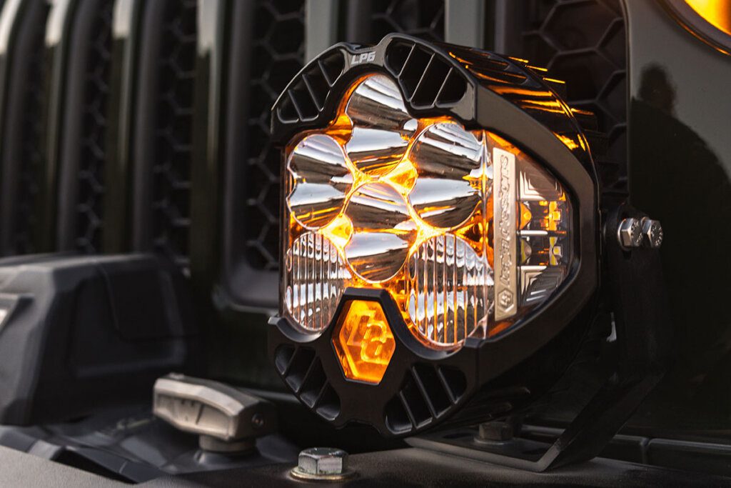 LP6 light on bumper with amber backlight